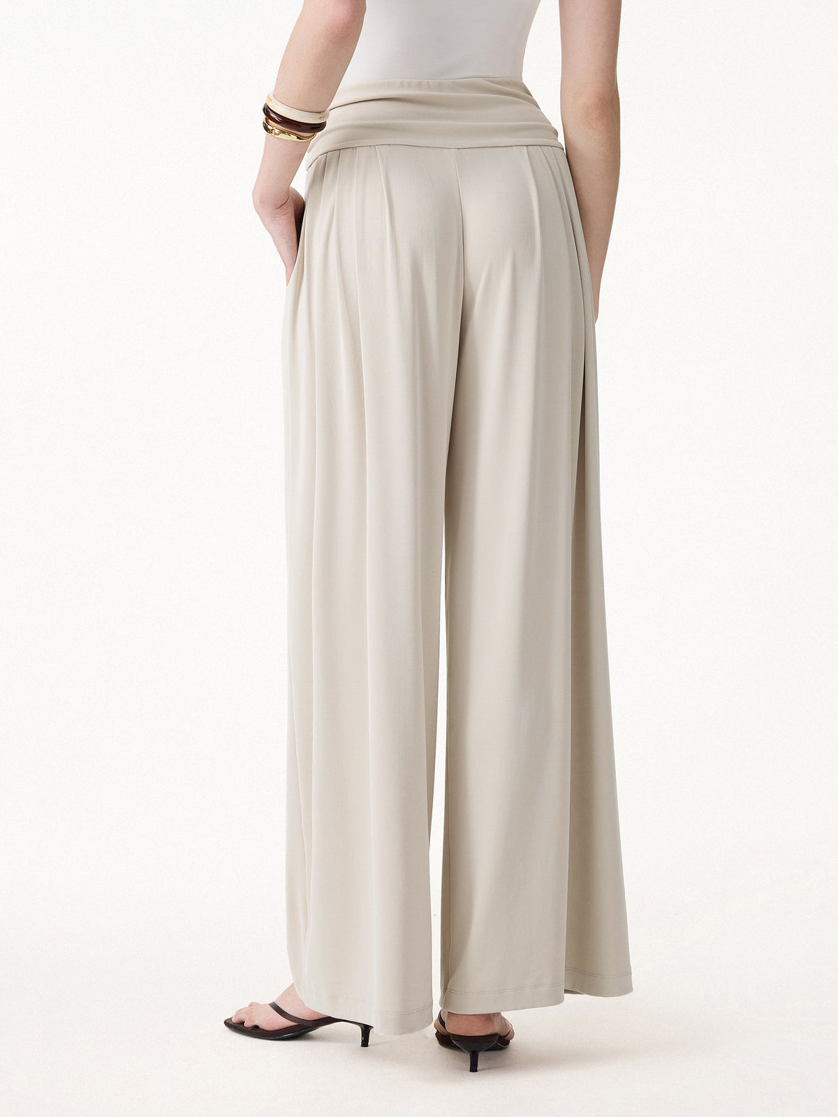 Women's Halter Neck Bra Tank & Tucked Pant with Pockets 2-Piece Set