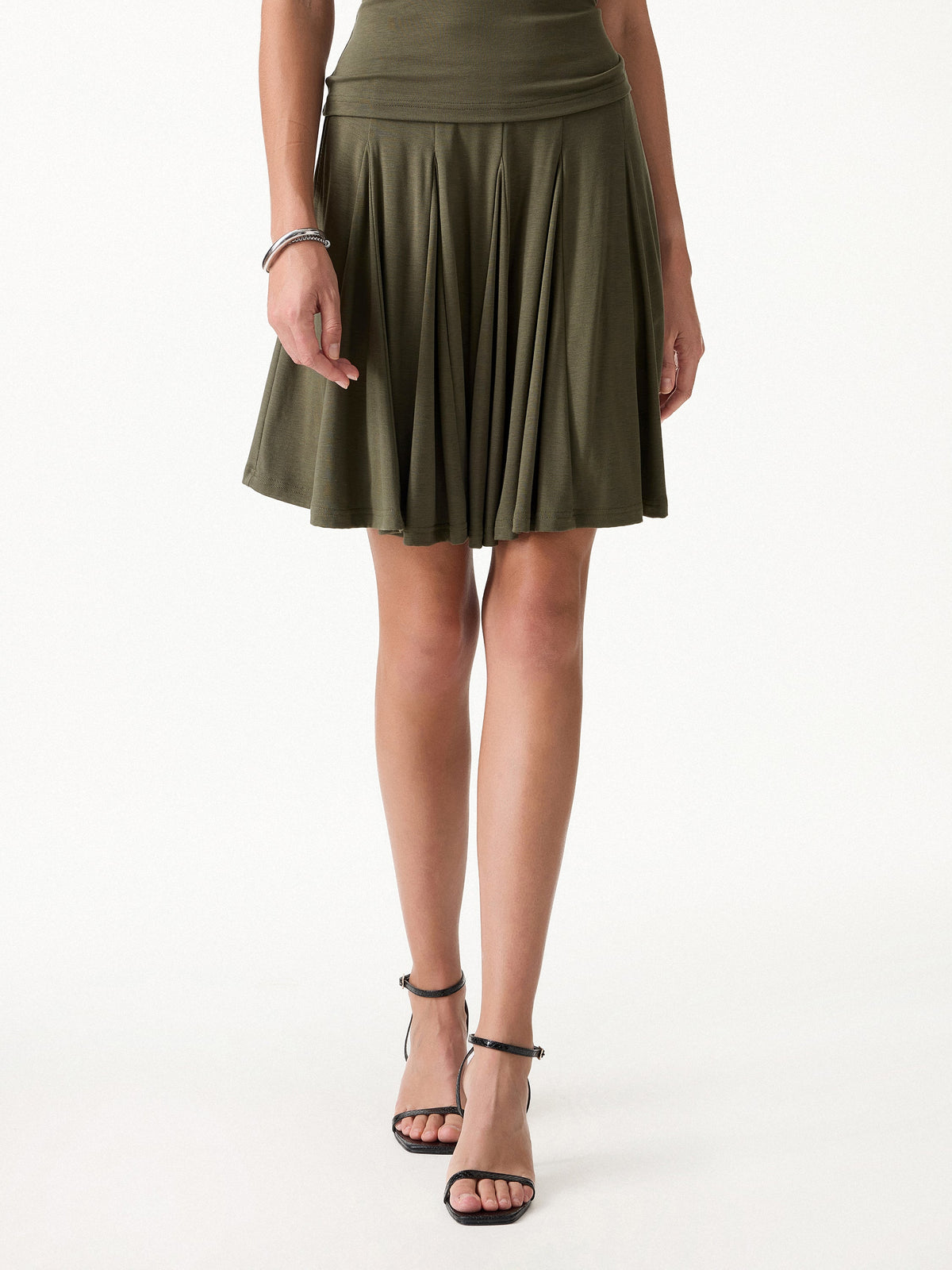 OGLmove Women's CoolTouch Godet Hem Knee-Length Flare Skirt
