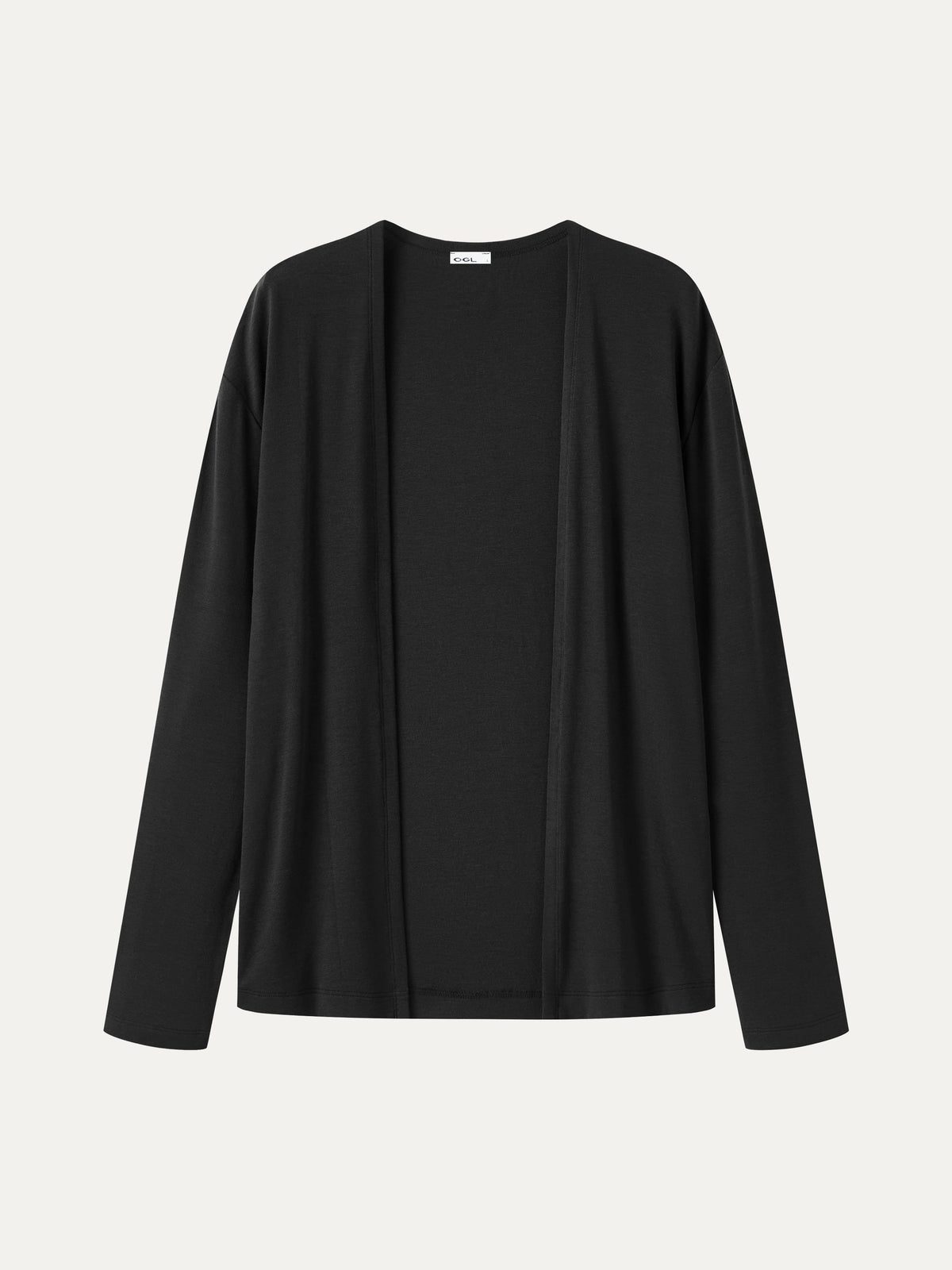 Women's Premium Lyocell-Wool Open-Front Long Sleeve Cardigan