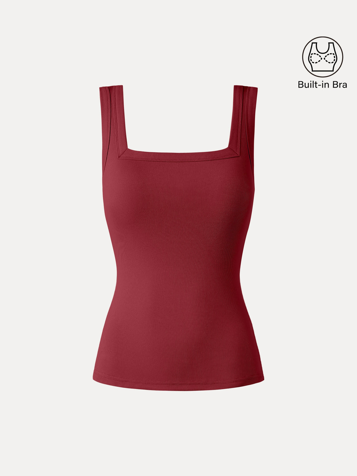 OGLmove Slinky Square Open-Back Bra Tank Top
