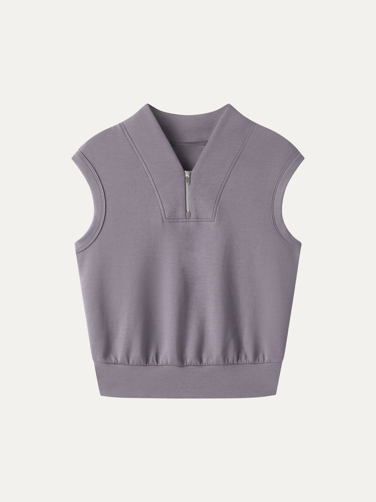 OGLmove Women's Air Cotton Quarter-Zip Banded Hem Travel Top