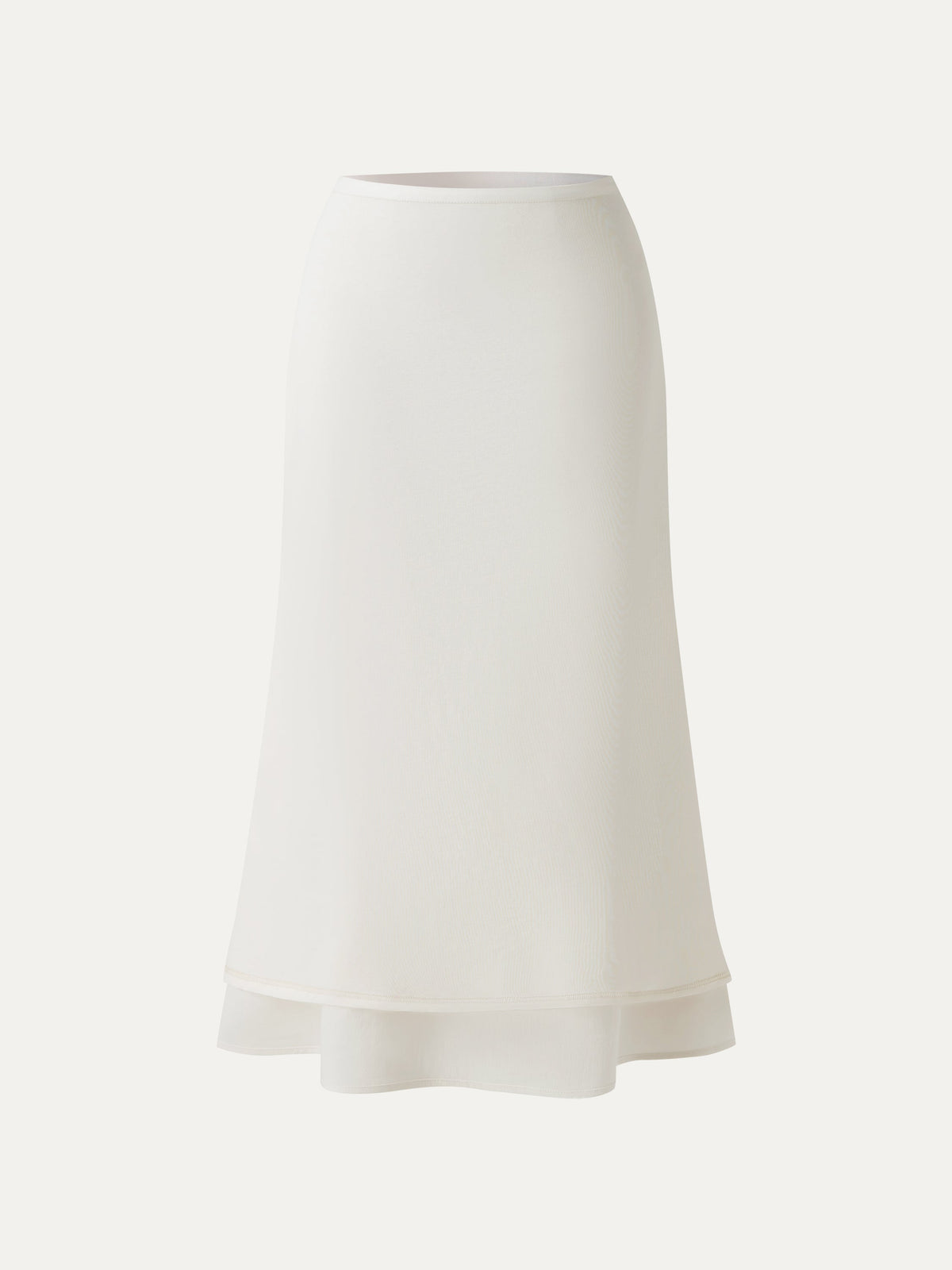 OGLmove Women's Lyocell-Linen Blend High Rise Flared Maxi Pull-On Skirt