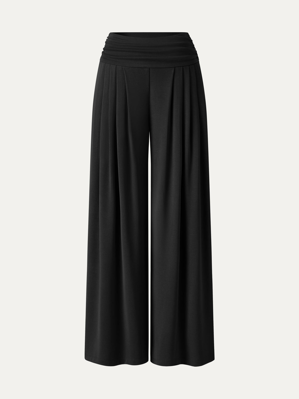 OGLmove Sandwashed Super Flowy Tucked Palazzo Pant with Pockets