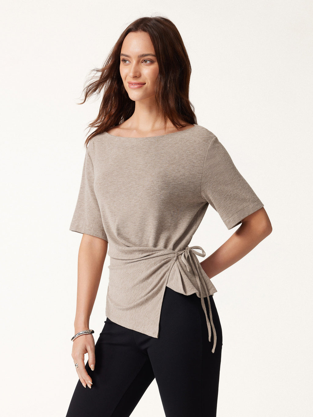 OGLmove Women's Eco-Mousse® Short Sleeve Tie-Side Top