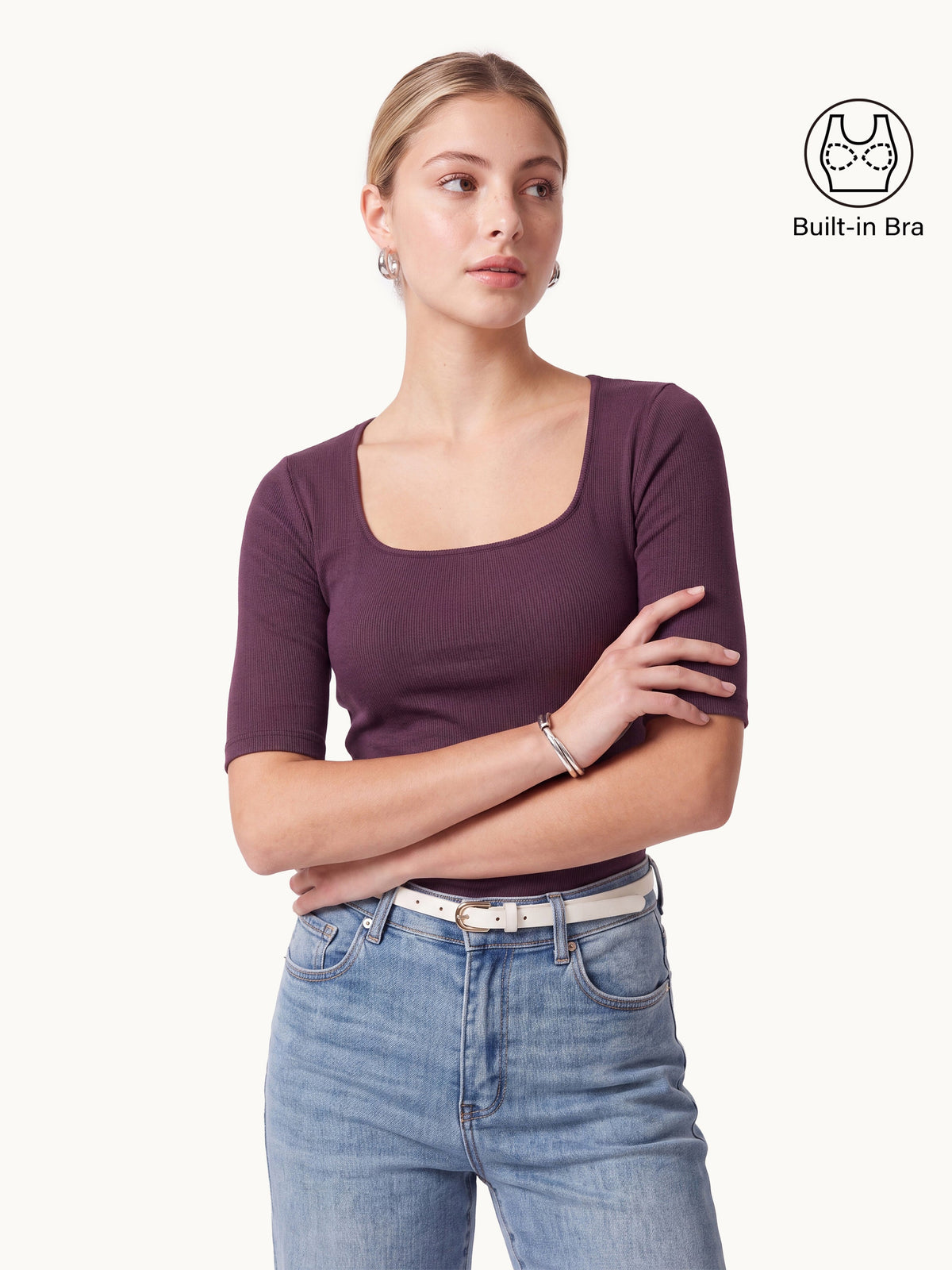OGLmove Women's Eco-Mousse® Elbow Sleeve Bra Top