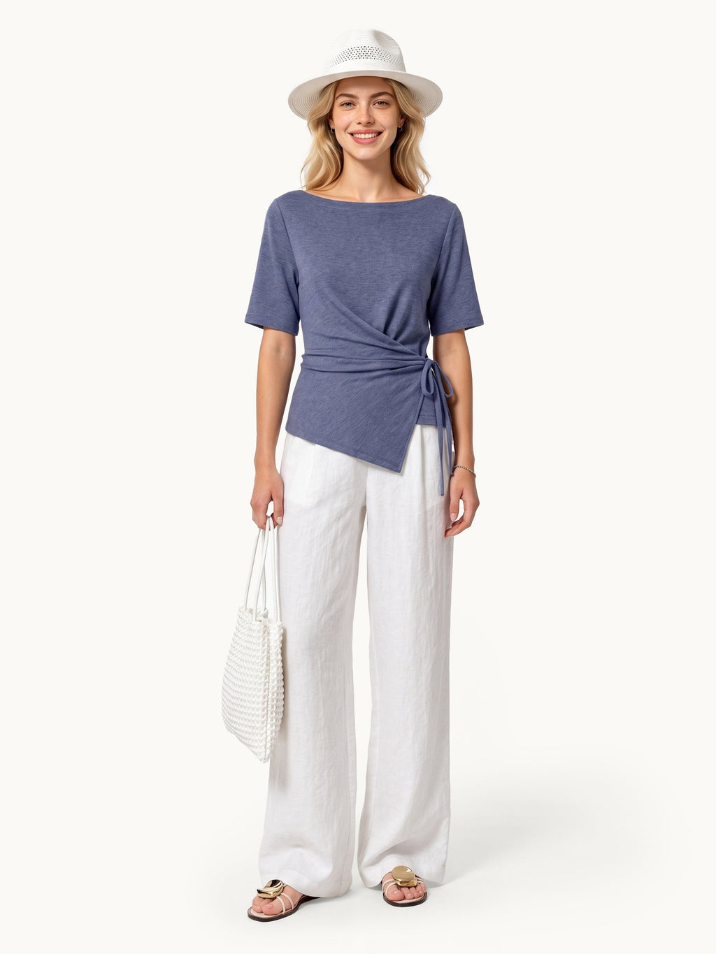 OGLmove Women's Eco-Mousse® Short Sleeve Tie-Side Top