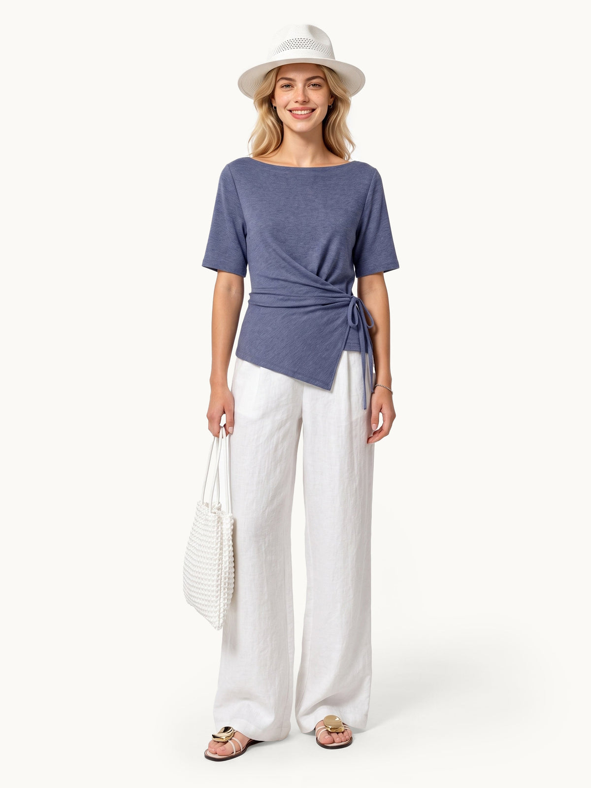 OGLmove Women's Eco-Mousse® Short Sleeve Tie-Side Top