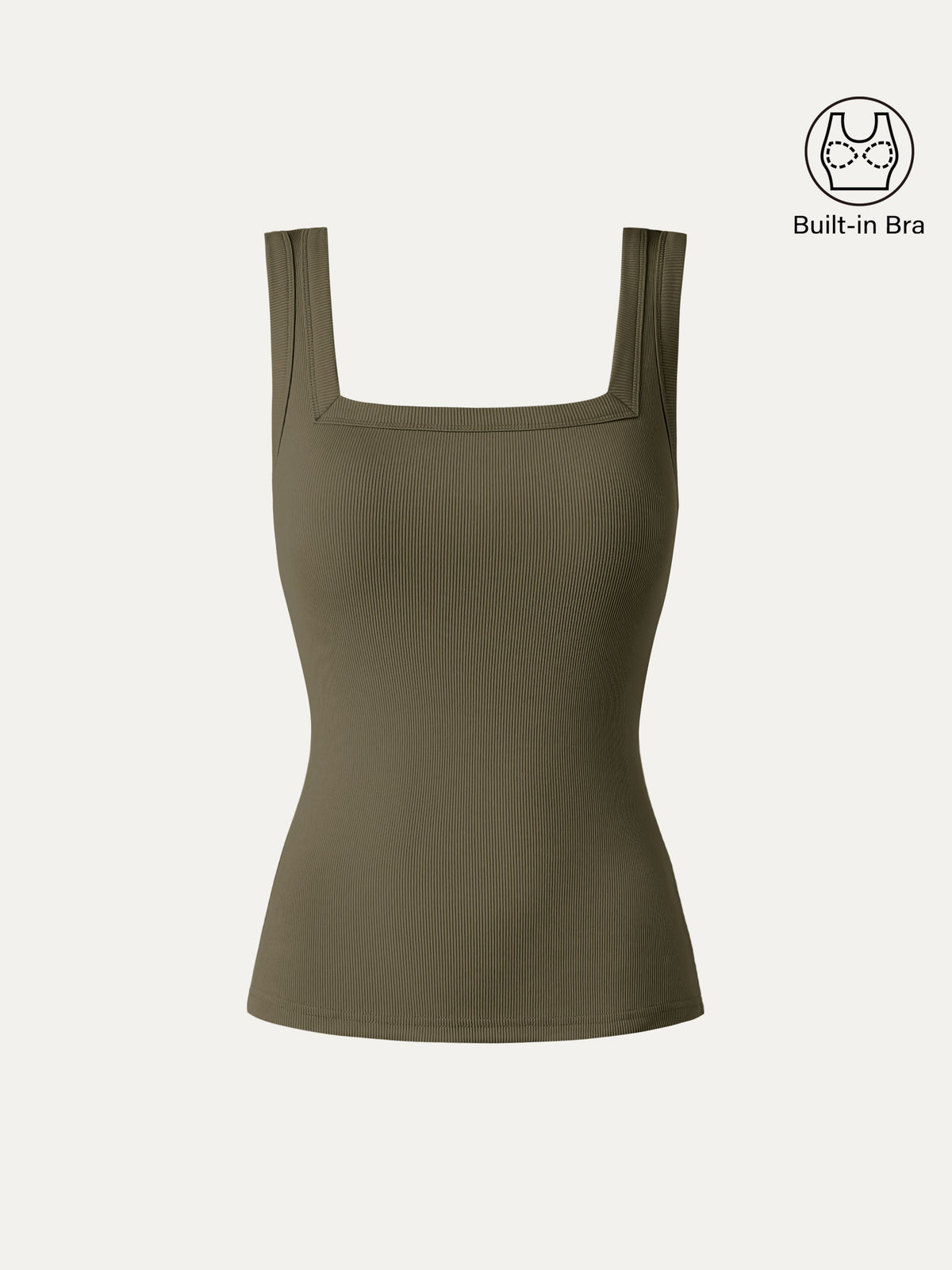 OGLmove Slinky Square Open-Back Bra Tank Top