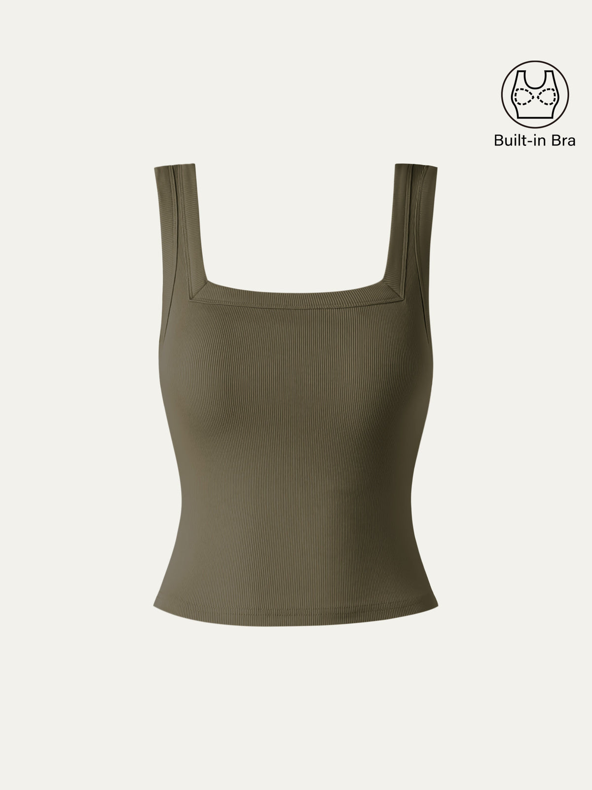 OGLmove Slinky Square Open-Back Bra Tank Top