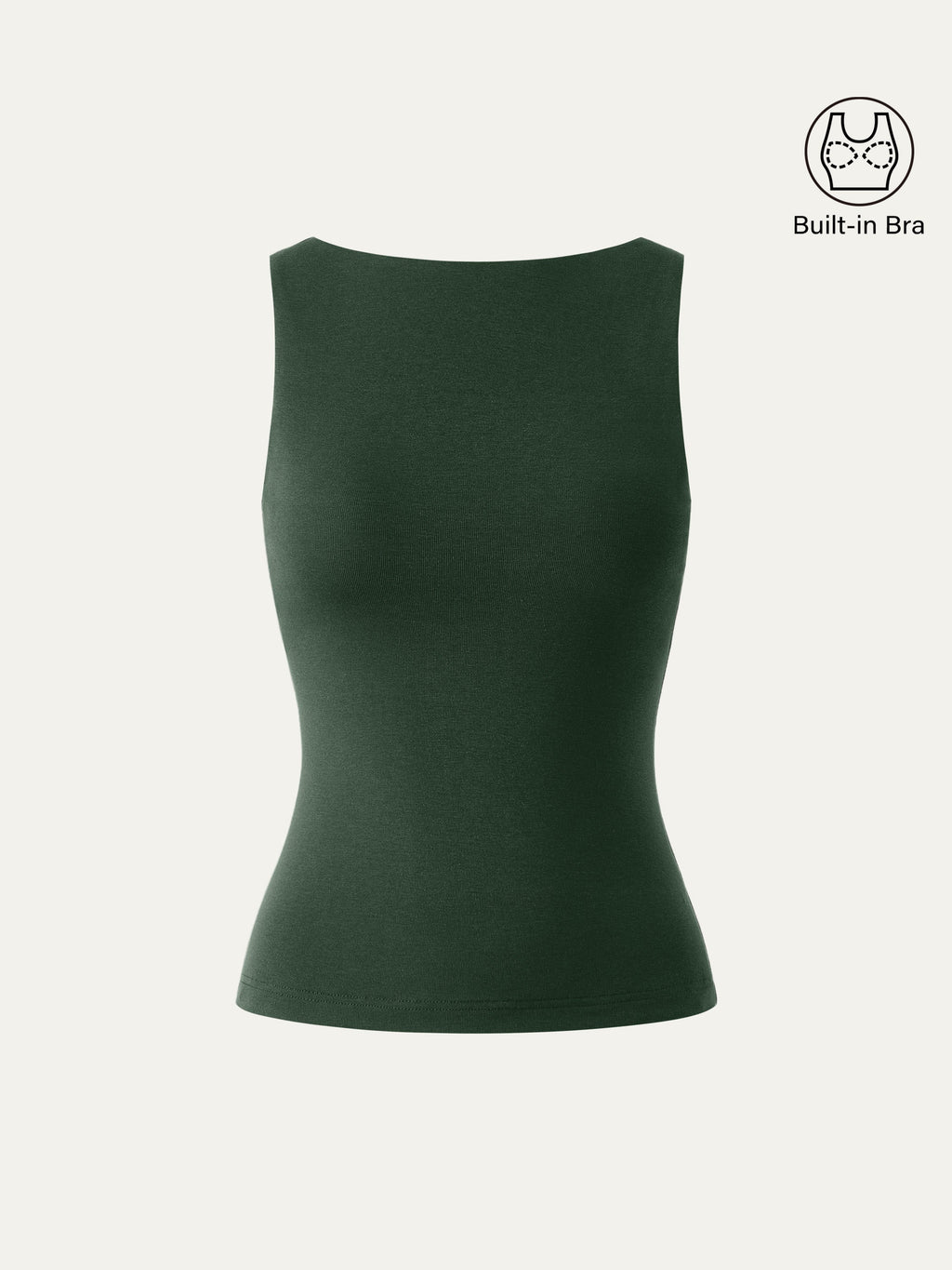 OGLmove Women's Stretch Cotton Boatneck Bra Tank