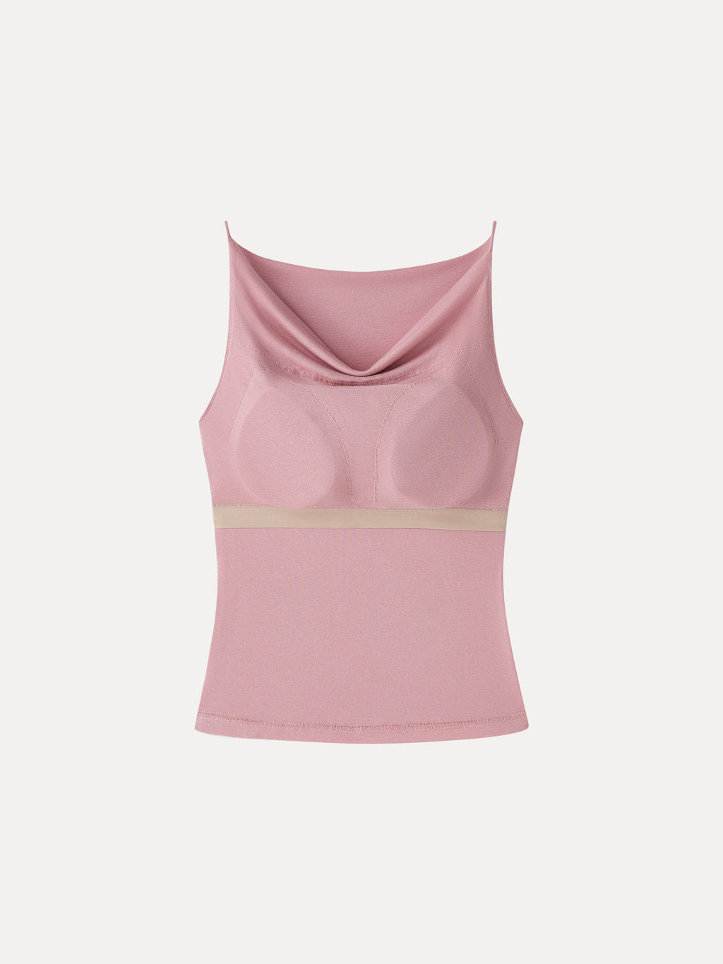 OGLmove Women's Stretch Linen Cowl Neck Bra Tank