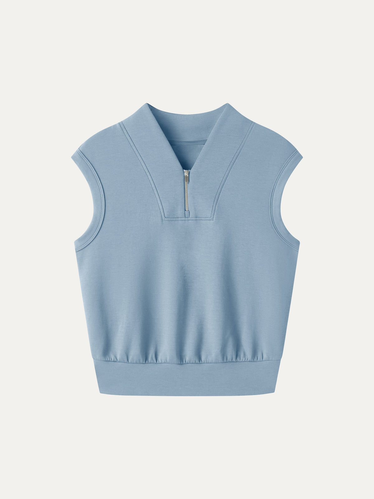 OGLmove Women's Air Cotton Quarter-Zip Banded Hem Travel Top