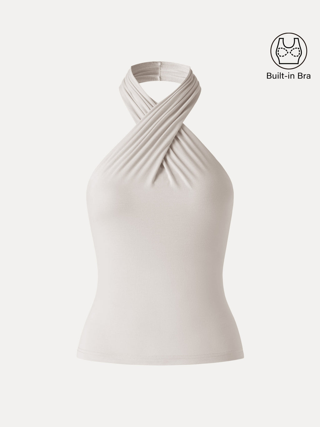 OGLmove Women's Criss Cross Halter Neck Going-Out Bra Top