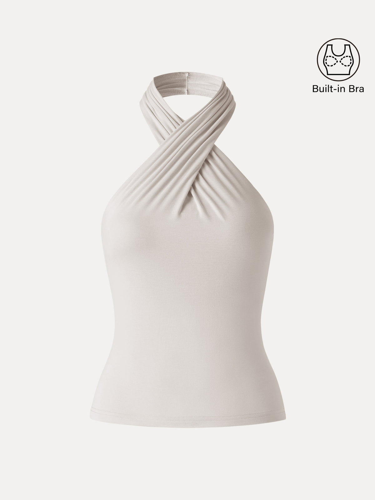 OGLmove Women's Criss Cross Halter Neck Going-Out Bra Top