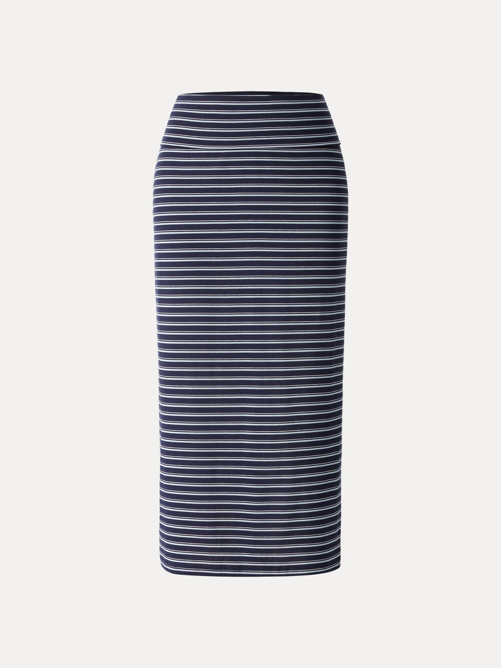 OGLmove Women's Low Rise Folded Waist Striped Midi Skirt