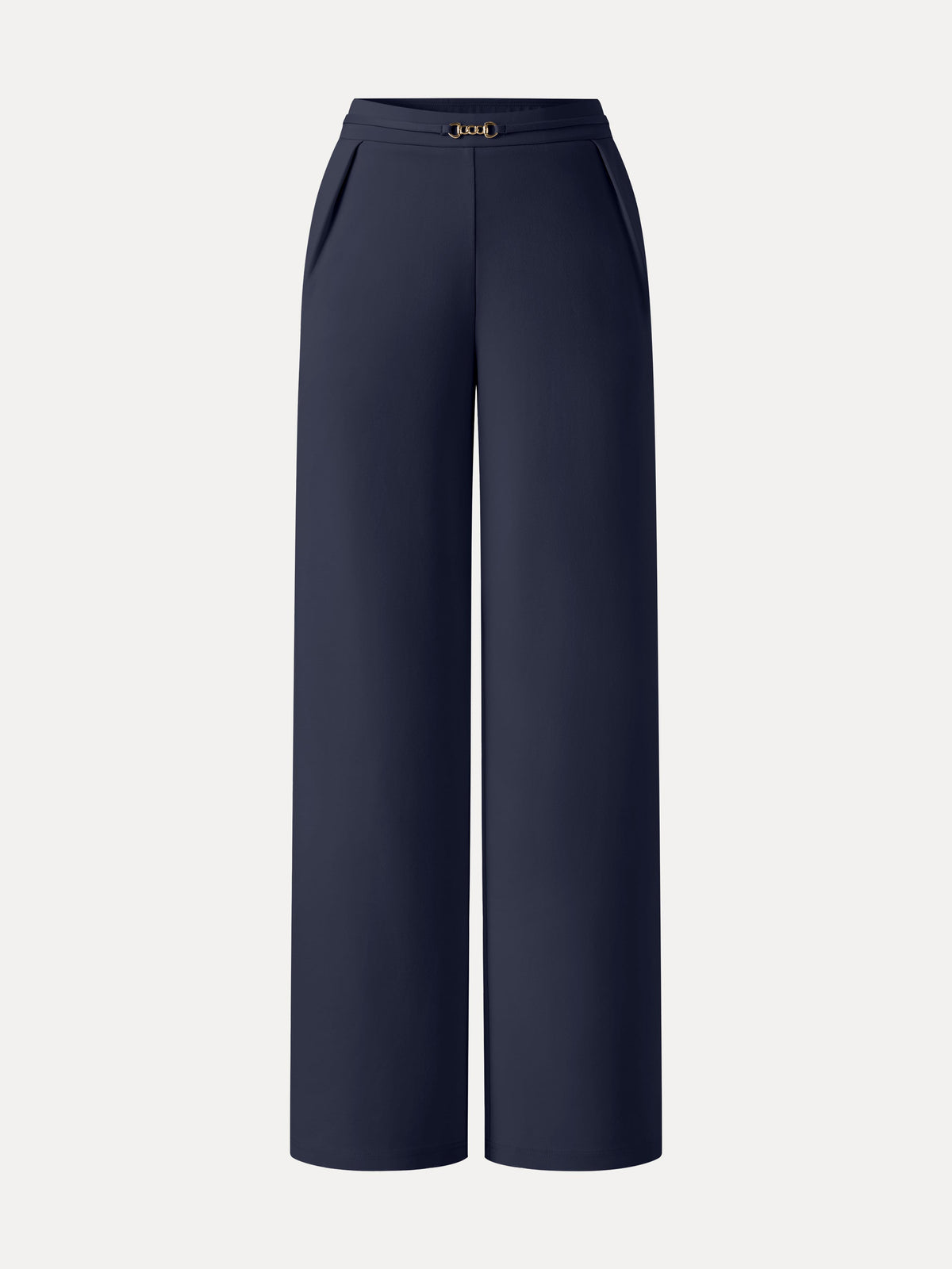 OGLmove Women's Ponte High-Rise Wide-Leg Pants with Pockets