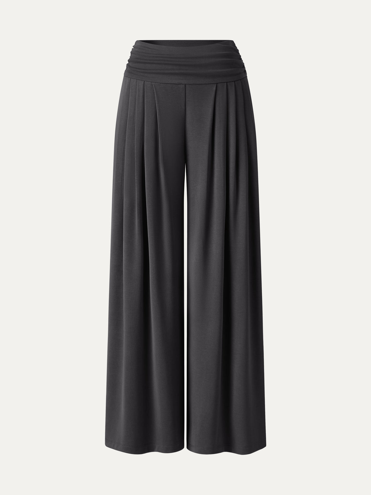 OGLmove Sandwashed Super Flowy Tucked Palazzo Pant with Pockets