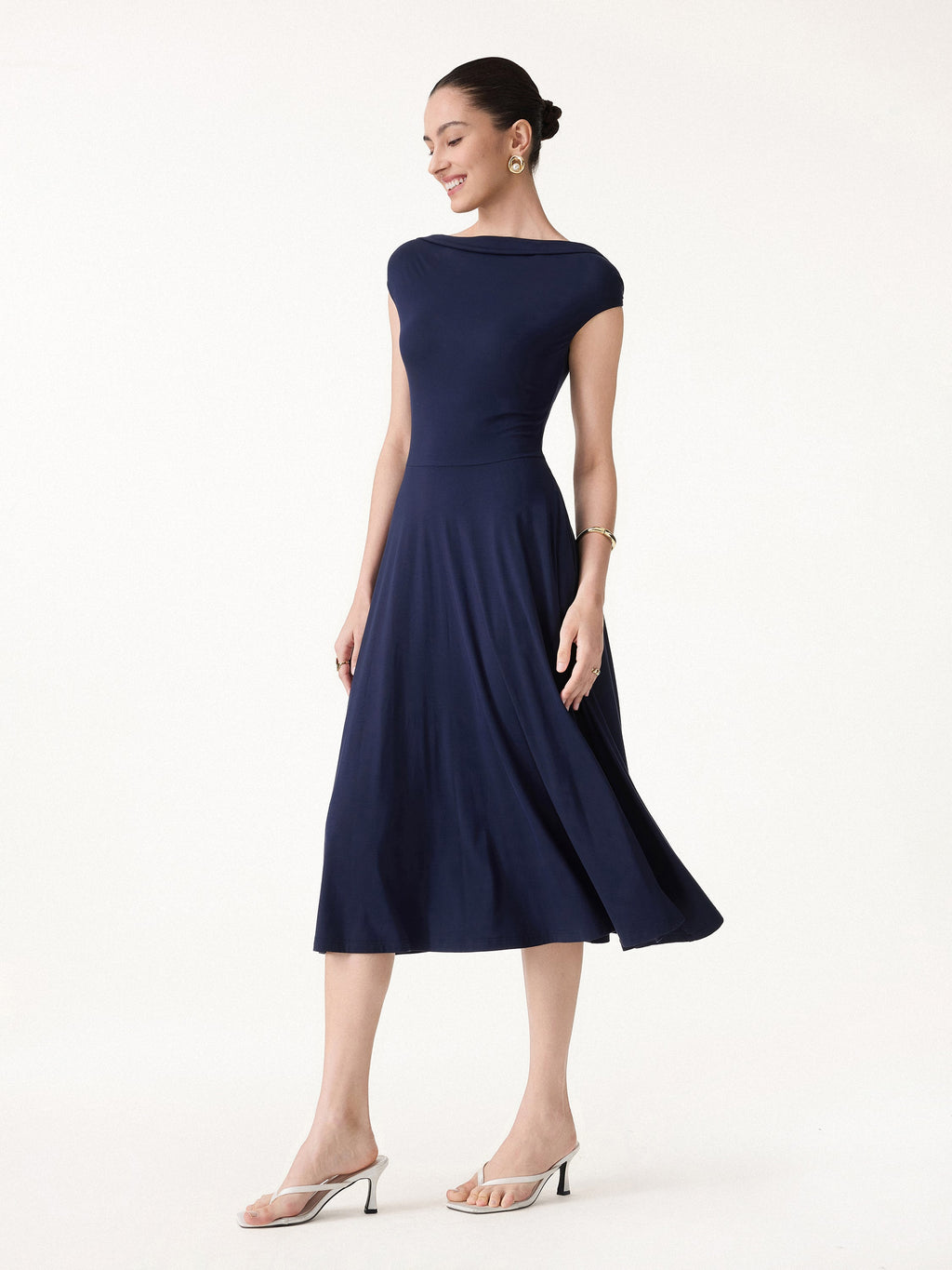 OGLmove Women's SkinKiss Multi-Wear Midi Bra Dress with Pockets