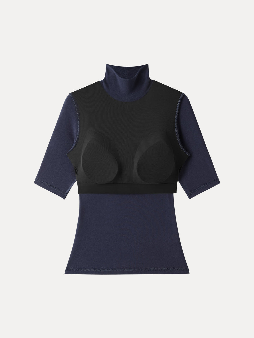 OGLmove Women's Essential Turtleneck Elbow Sleeve Bra Top