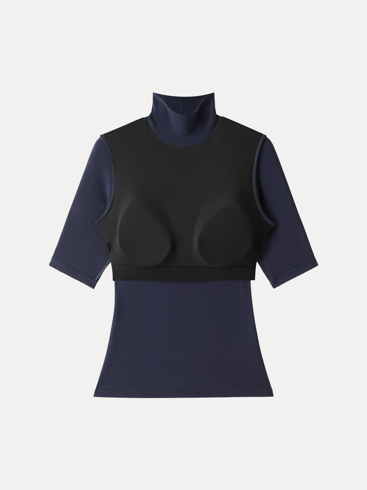 OGLmove Women's Essential Turtleneck Elbow Sleeve Bra Top
