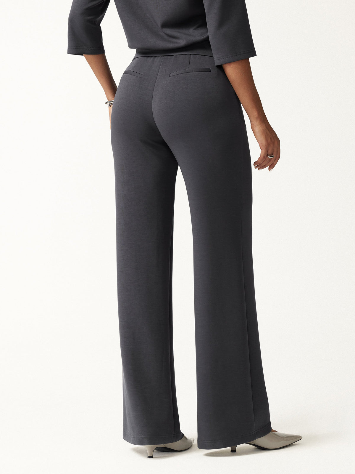 OGLmove Women's TravelEase Lyocell Spacer High-Rise Wide Leg Pants with Pockets
