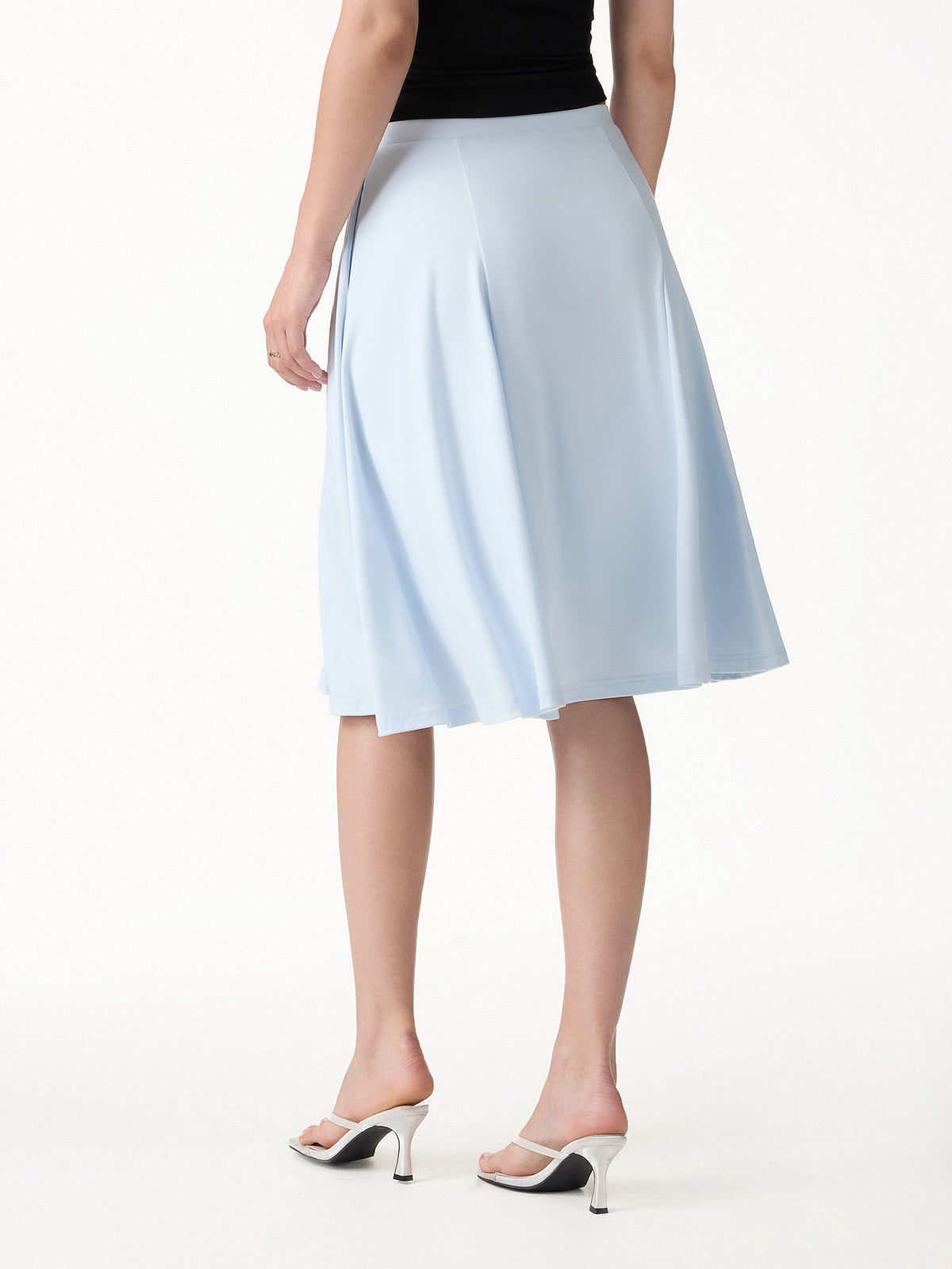 OGLmove Women's CoolTouch Midi Circle Flare Skirt with Pockets