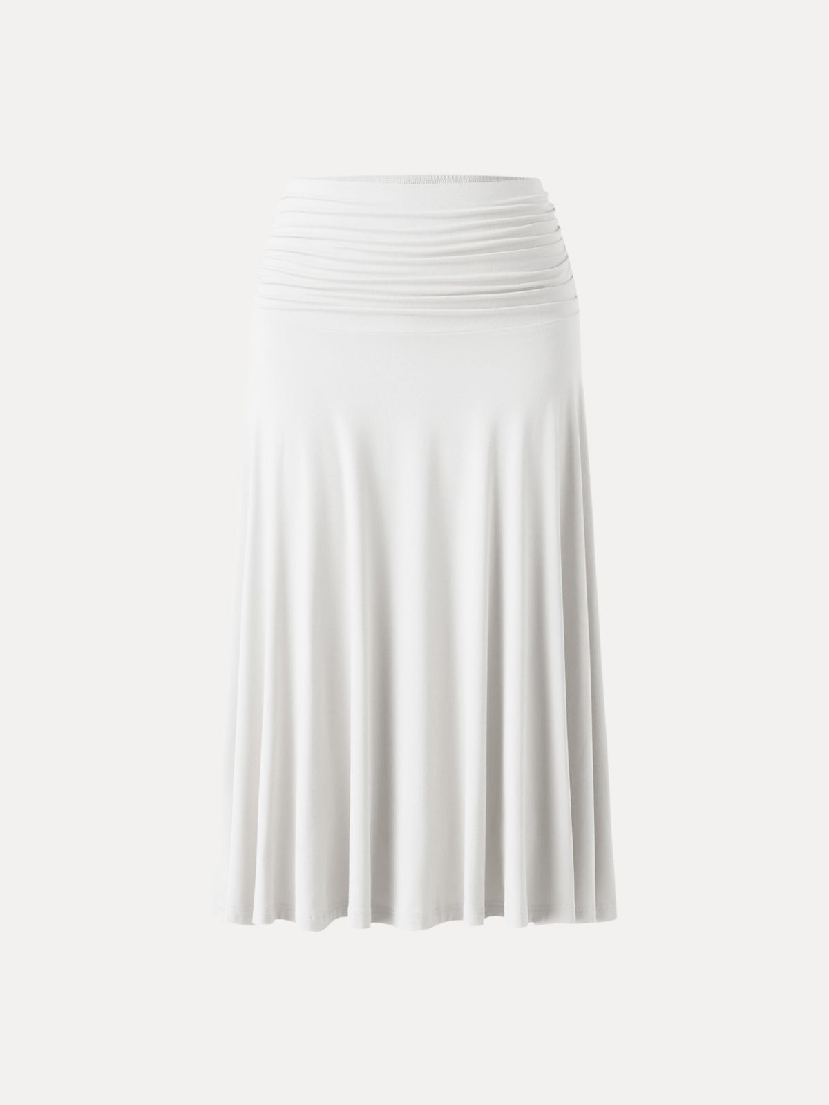 OGLmove Women's Side Ruched A-Line Midi Skirt