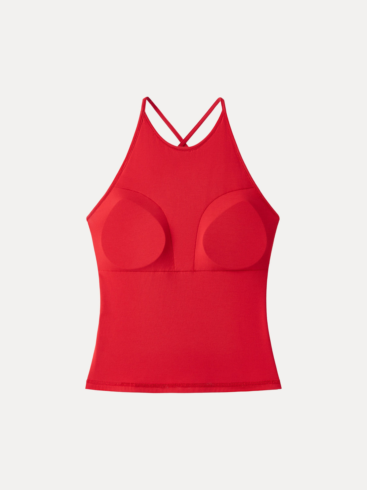 OGLmove Women's Round Neck Cross-Back Bandless Bra Top
