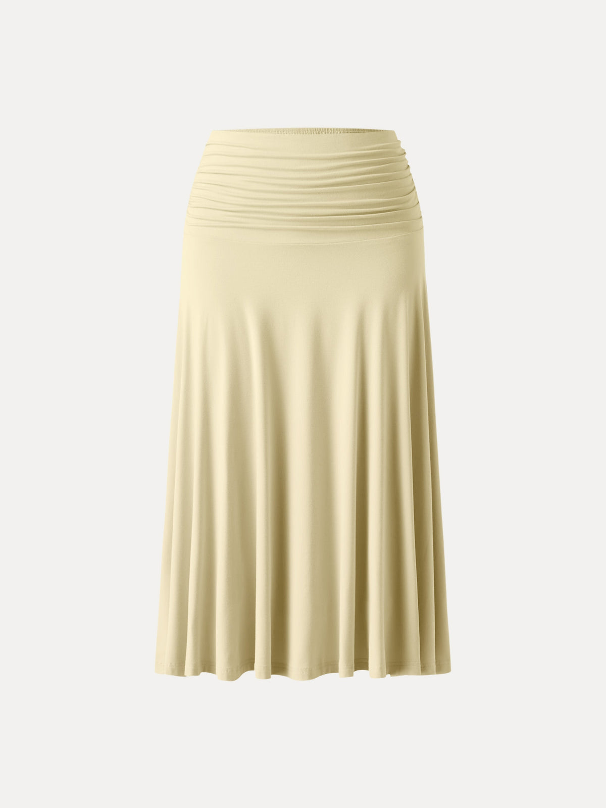OGLmove Women's Flowy Side Ruched A-Line Midi Skirt