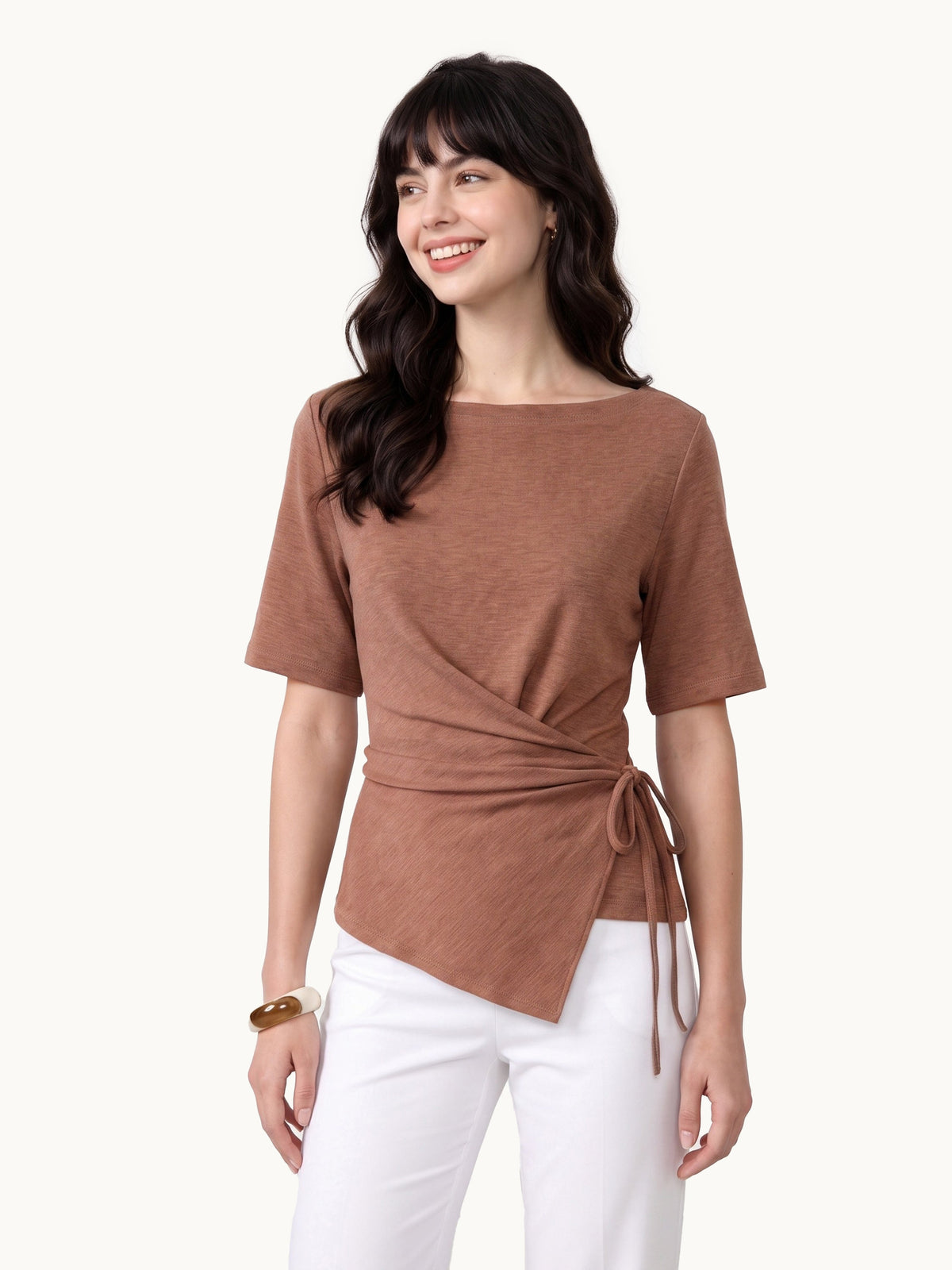OGLmove Women's Eco-Mousse® Short Sleeve Tie-Side Top