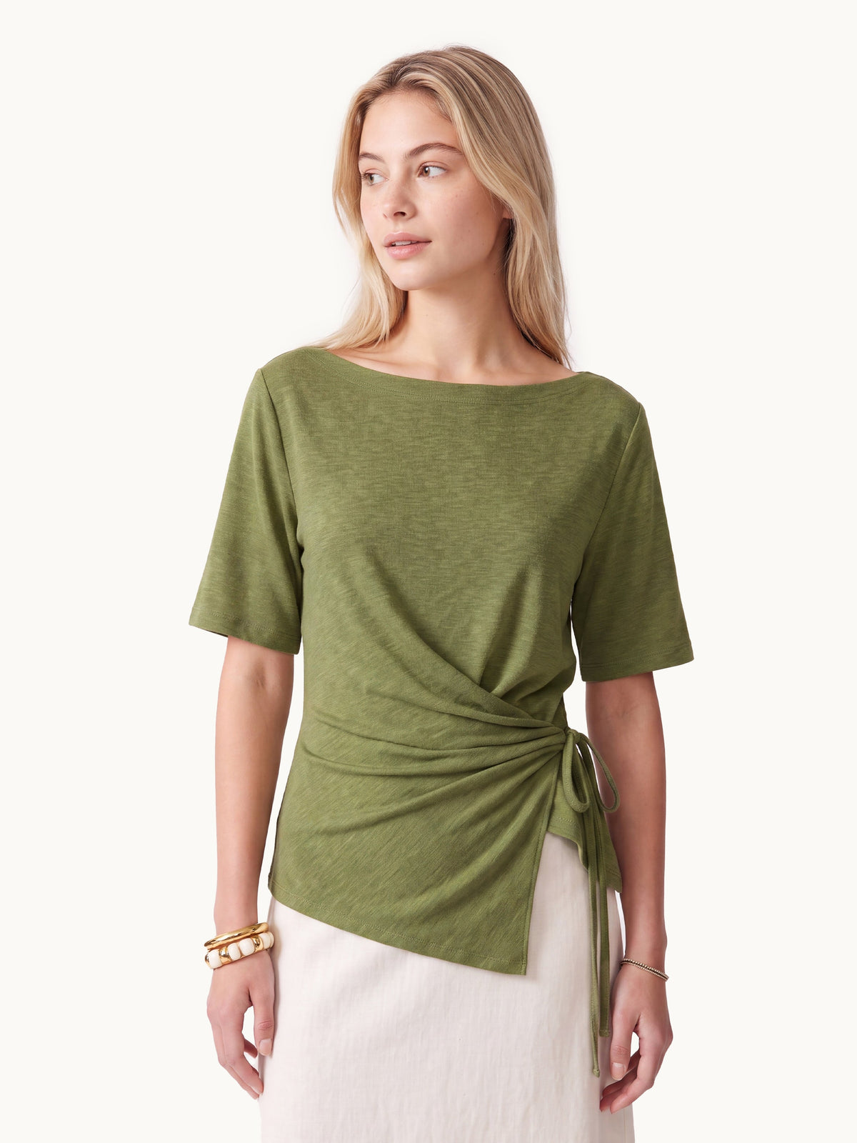 OGLmove Women's Eco-Mousse® Short Sleeve Tie-Side Top