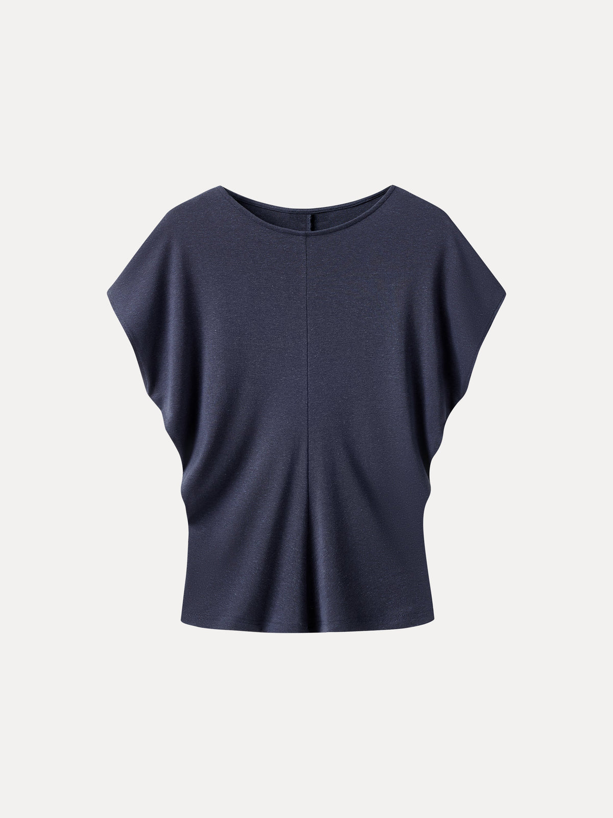 OGLmove Women's Linen-Blend Round Neck Relaxed Summer Top