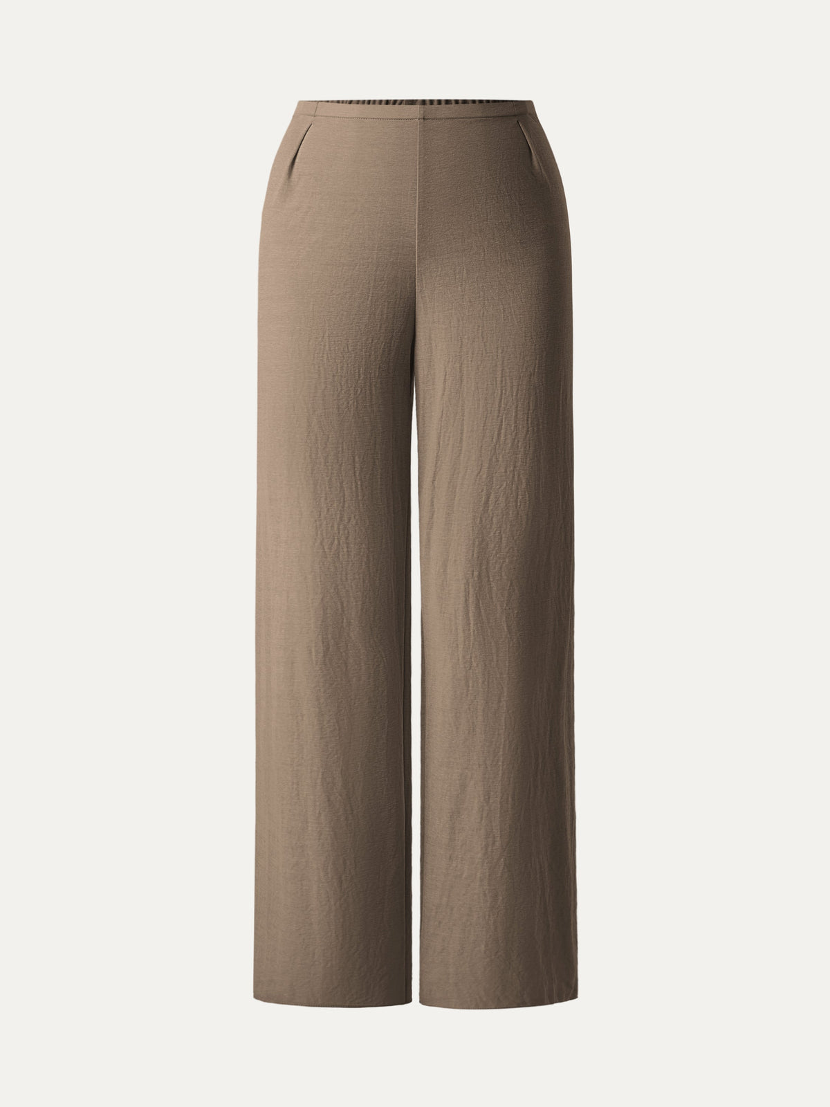 OGLmove Women's Breathable Cotton-Linen Mid Rise Straight Leg Pant