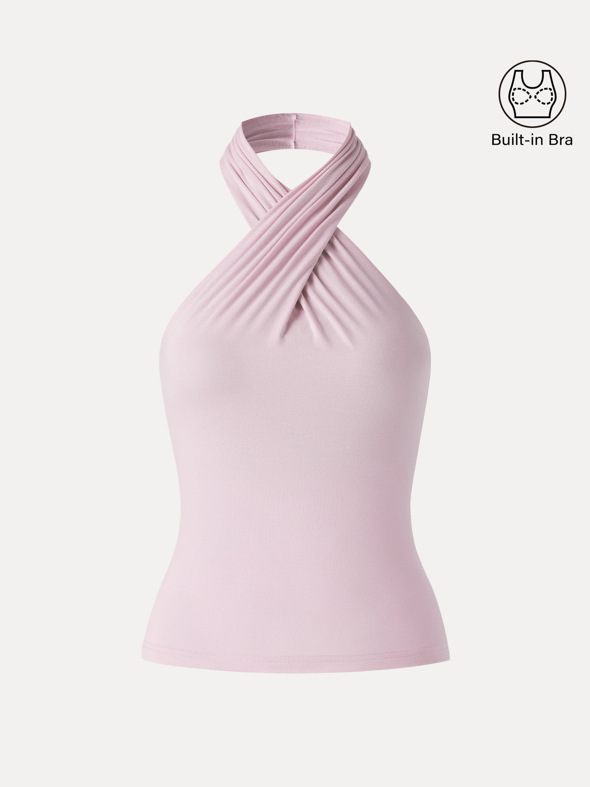 OGLmove Women's Criss Cross Halter Neck Going-Out Bra Top
