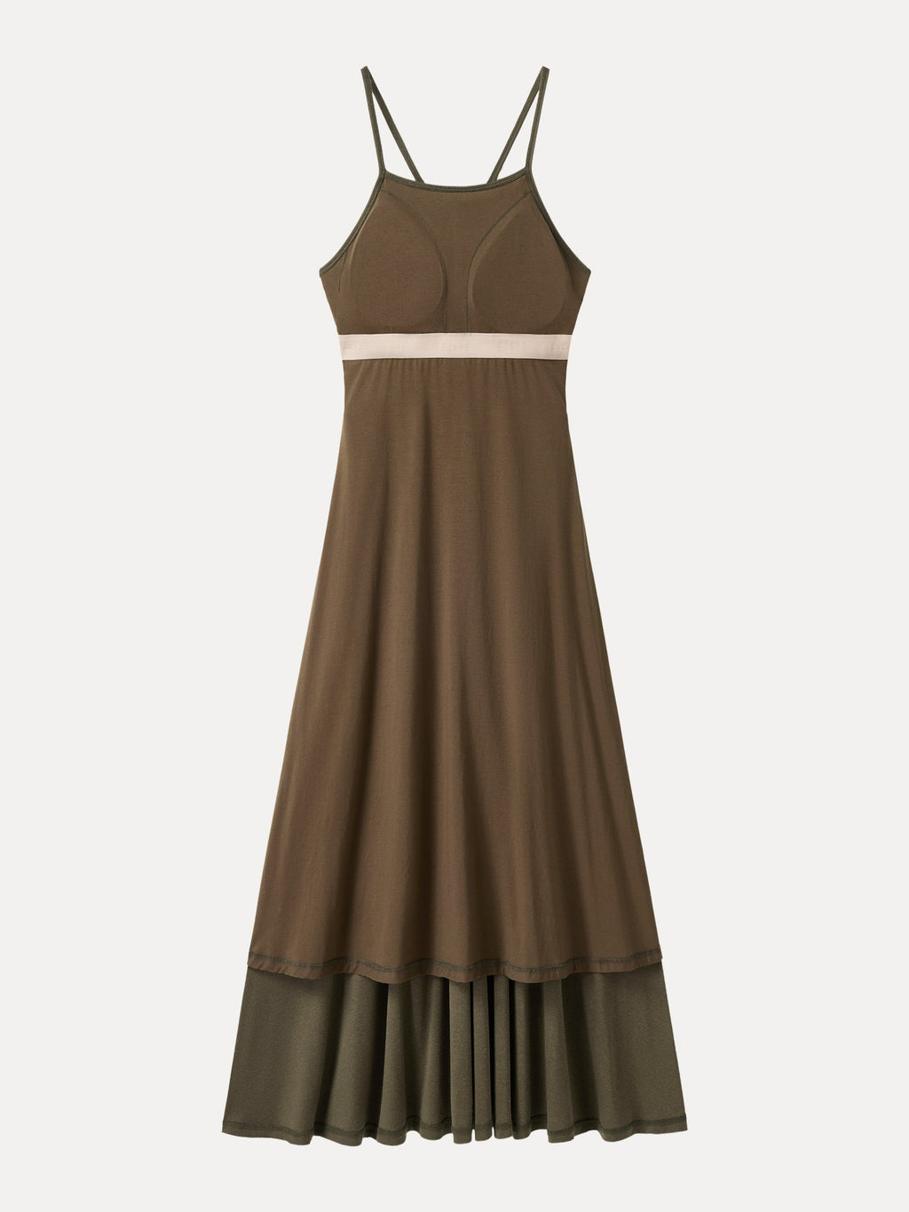 OGLmove Women's Soft Spaghetti Midi Bra Dress