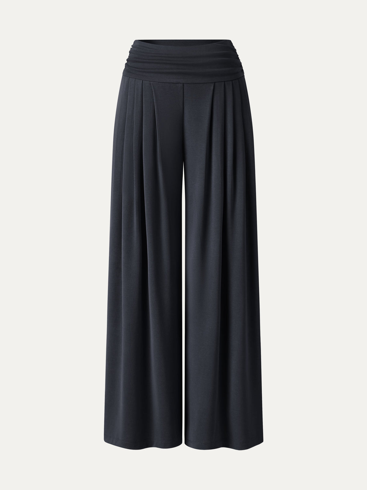 OGLmove Sandwashed Super Flowy Tucked Palazzo Pant with Pockets