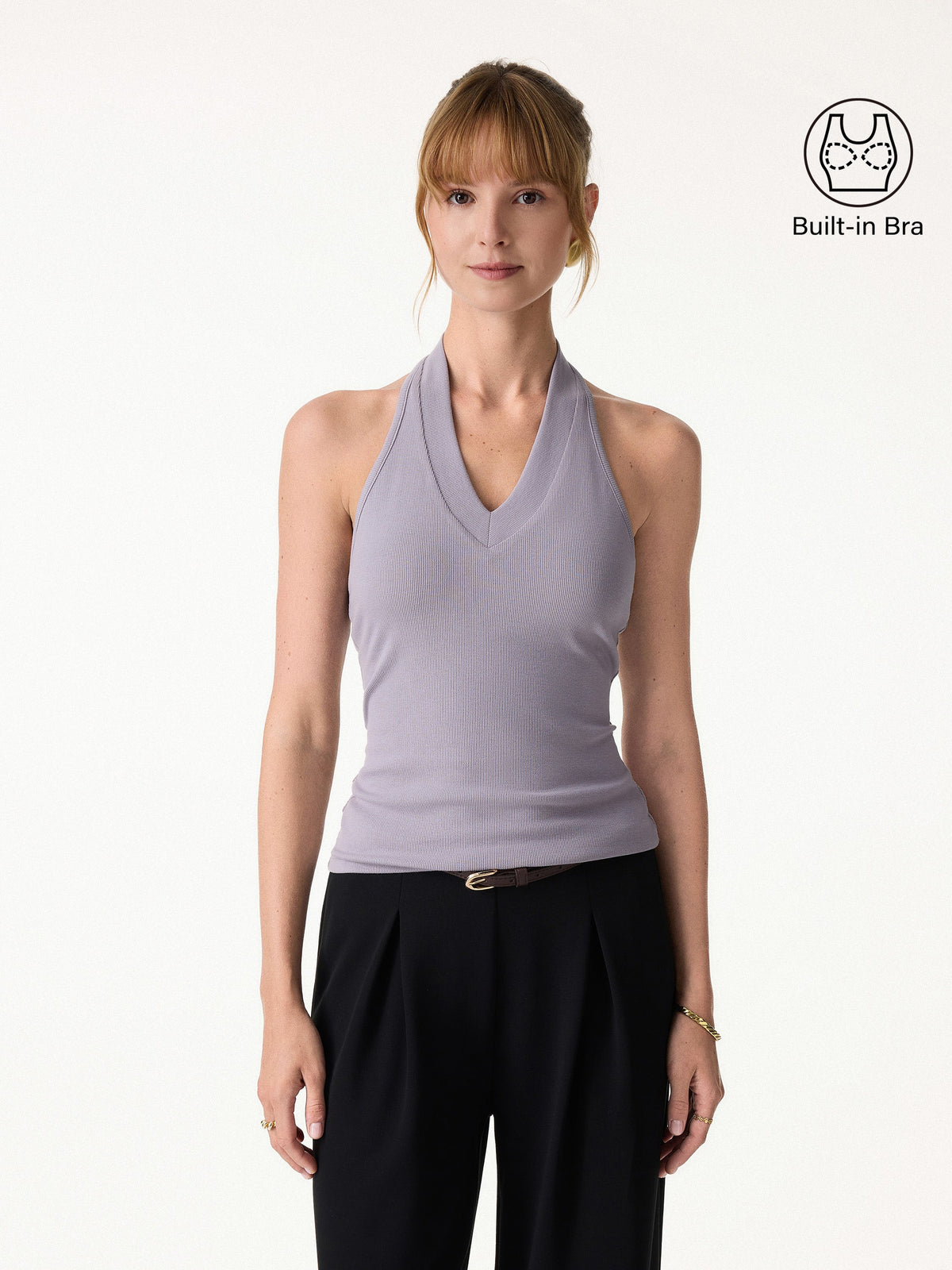 OGLmove Women's Halter Neck Open Back Bra Tank