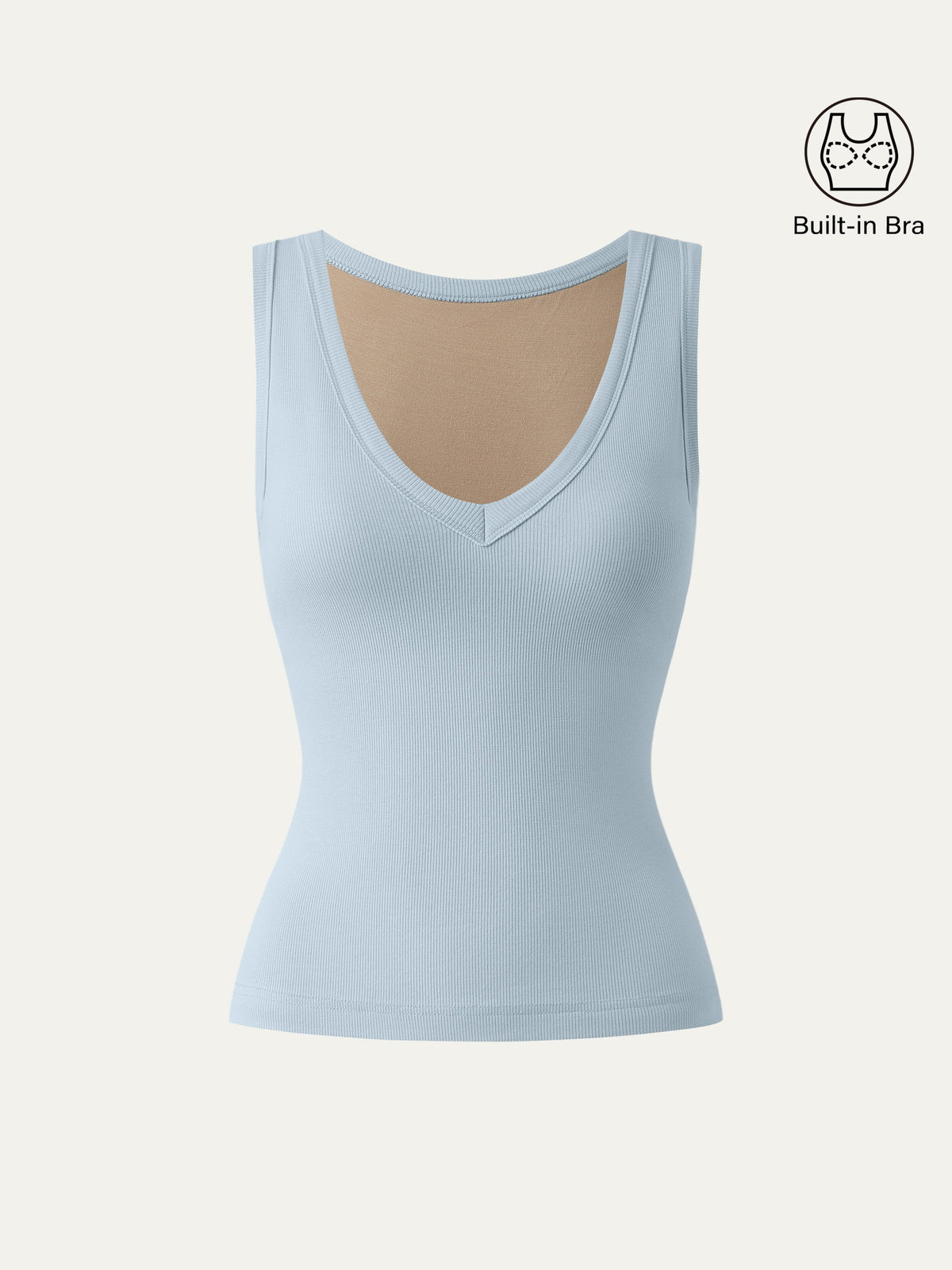 OGLmove Stretchy V-Neck Cotton Airy Bra Tank