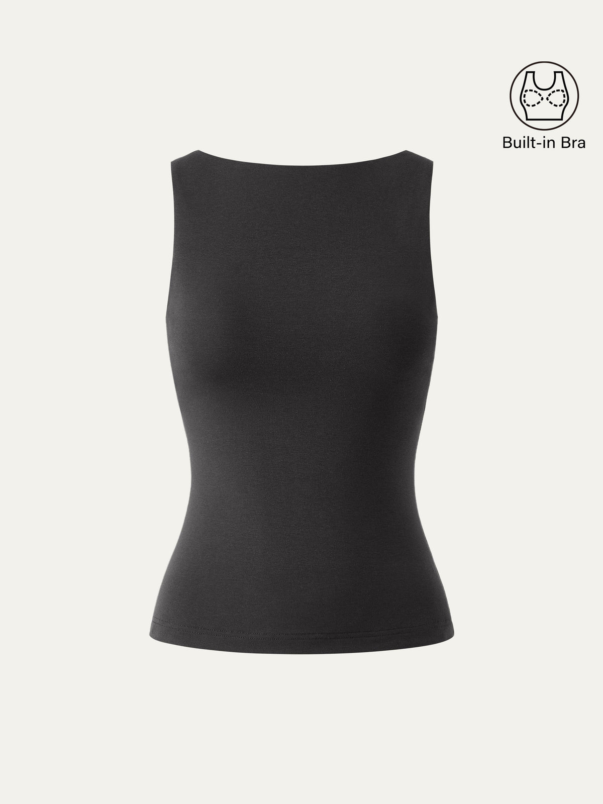OGLmove Women's Stretch Cotton Boatneck Bra Tank