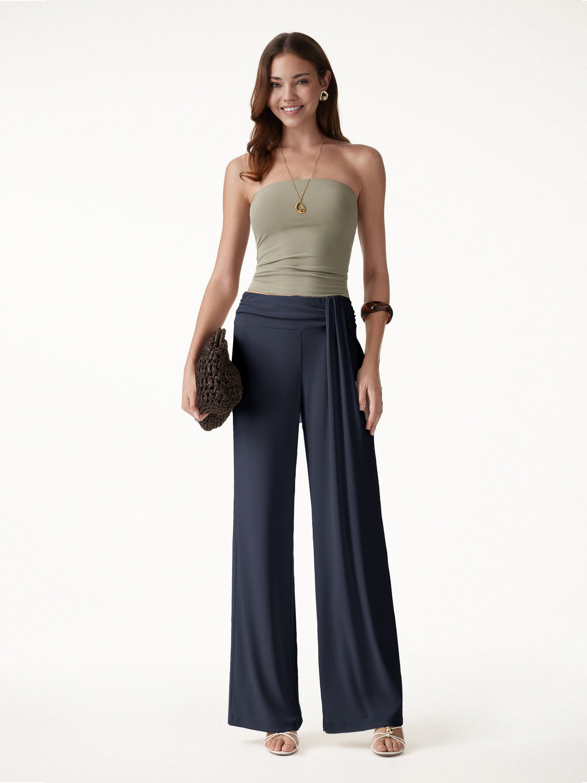 OGLmove Women's Mid-Rise Relaxed Wide-Leg Lounge Pant