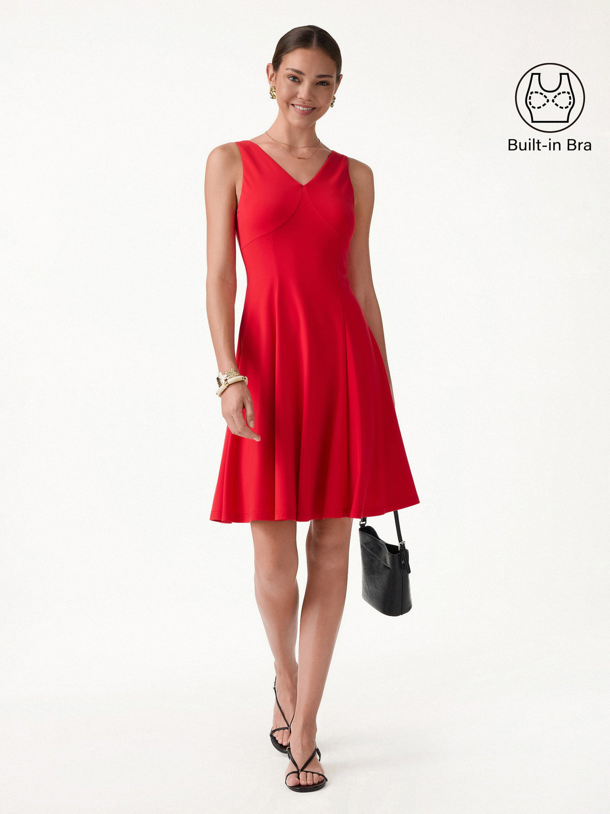 OGLmove Women's CoolTouch V-Neck Travel Mini Dress