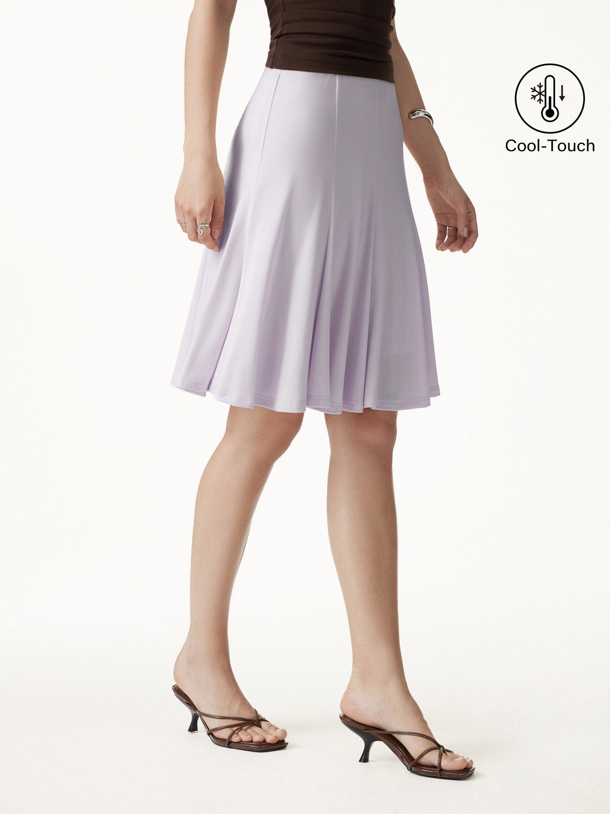 OGLmove Women's Lyocell Mermaid Hem Knee-Length Skirt