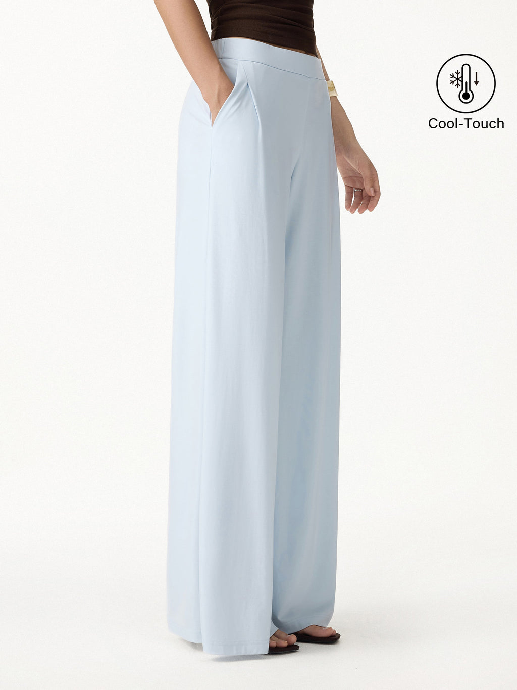 OGLmove CoolTouch Ponte Mid Rise Wide Leg Pants with Pockets