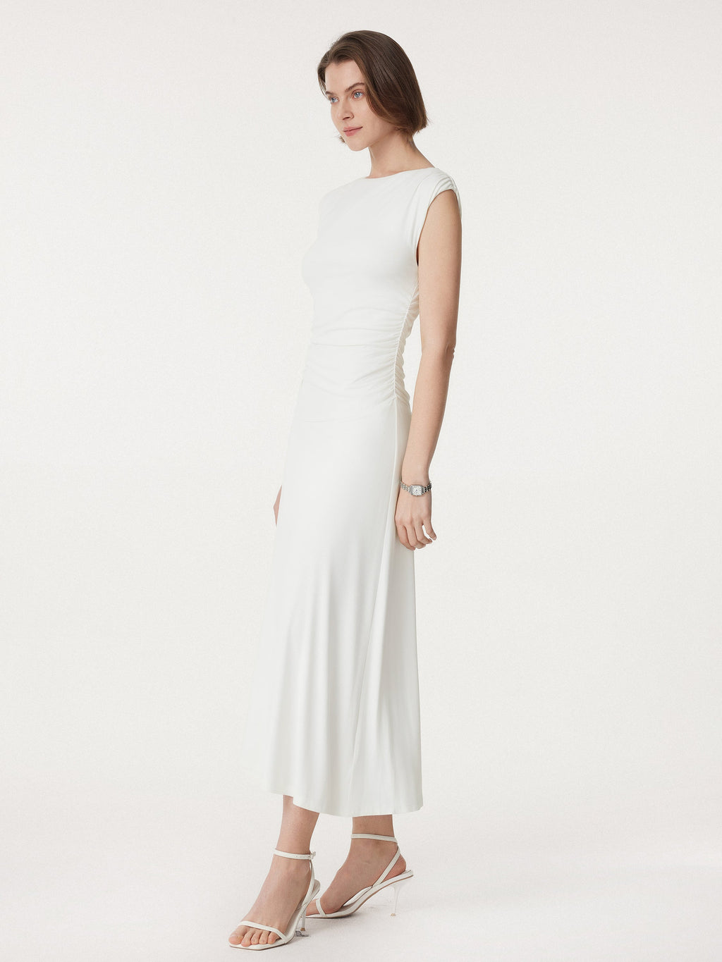 OGLmove Women's Breezy Cooling Side Ruched Maxi Bra Dress