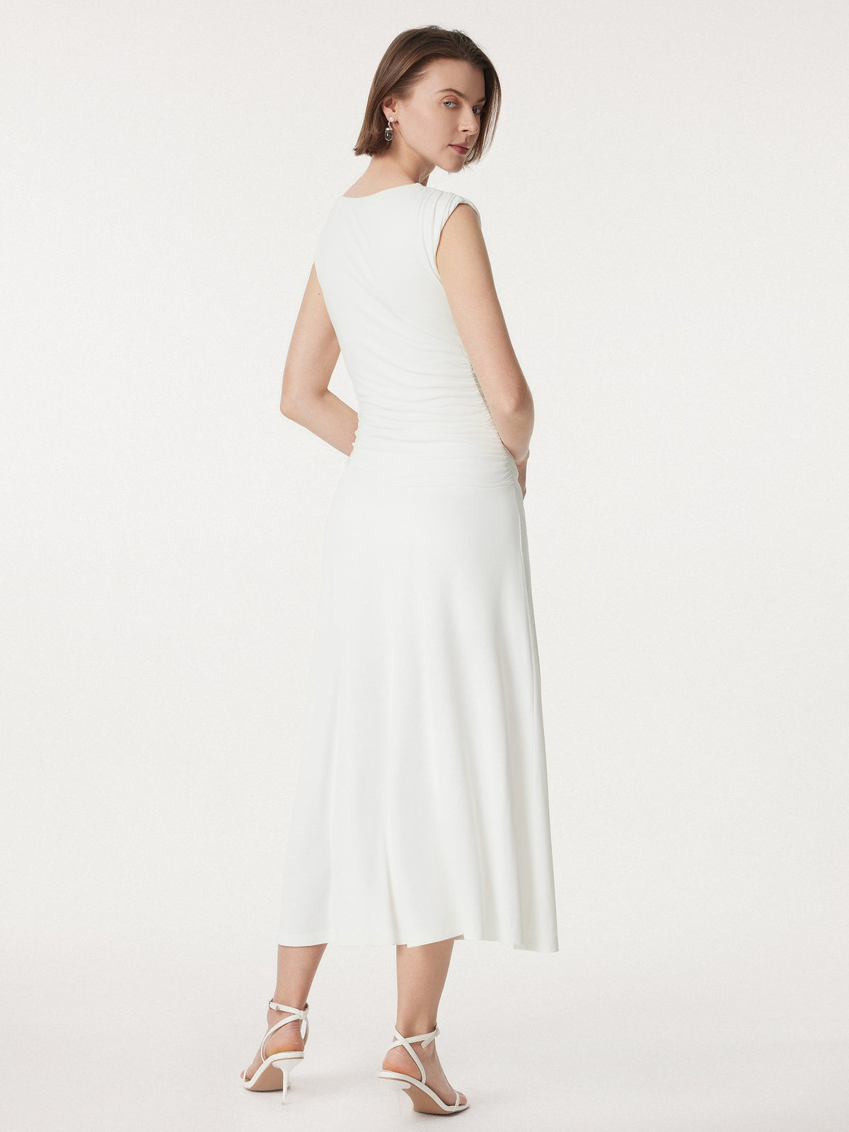 OGLmove Women's Breezy Cooling Side Ruched Maxi Bra Dress