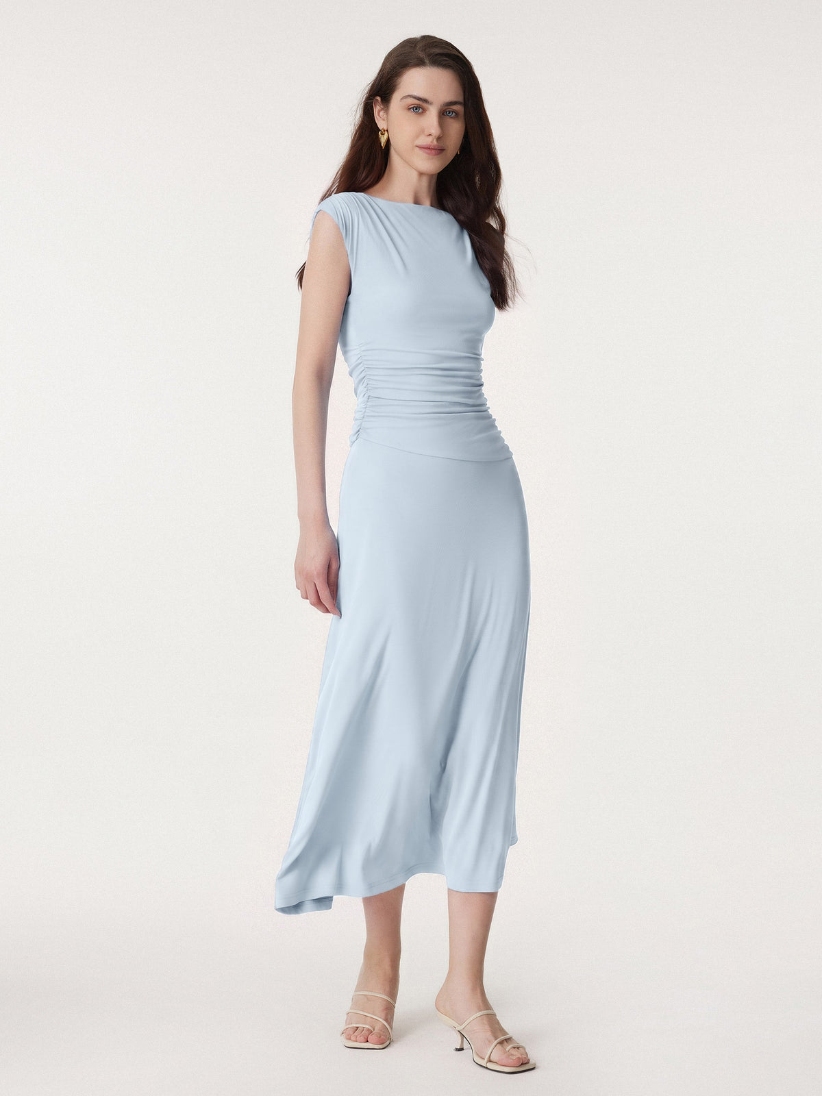 OGLmove Women's Breezy Cooling Side Ruched Maxi Bra Dress