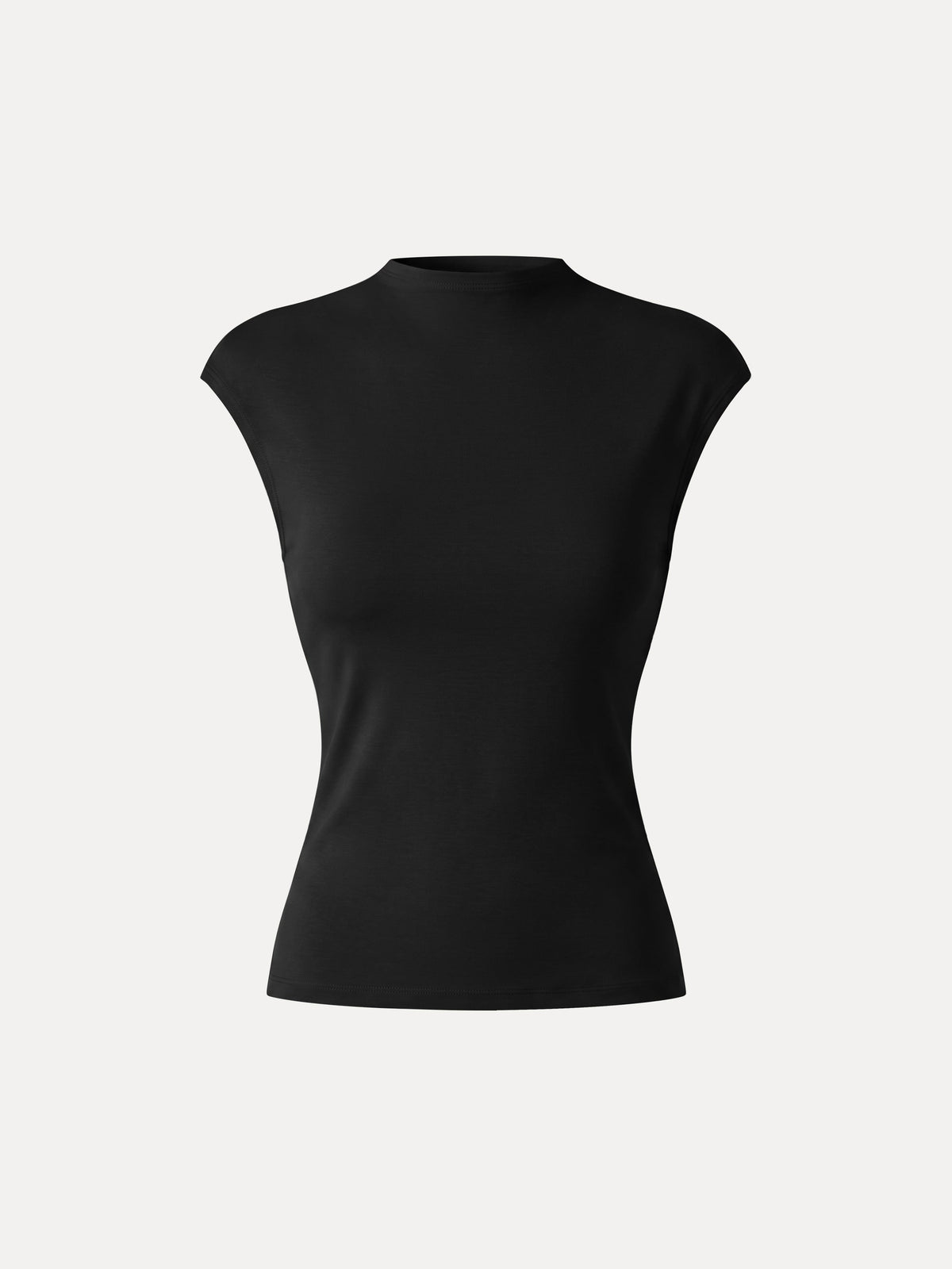 OGLmove Women's Lyocell-Wool Knit Mock Neck Sleeveless Top