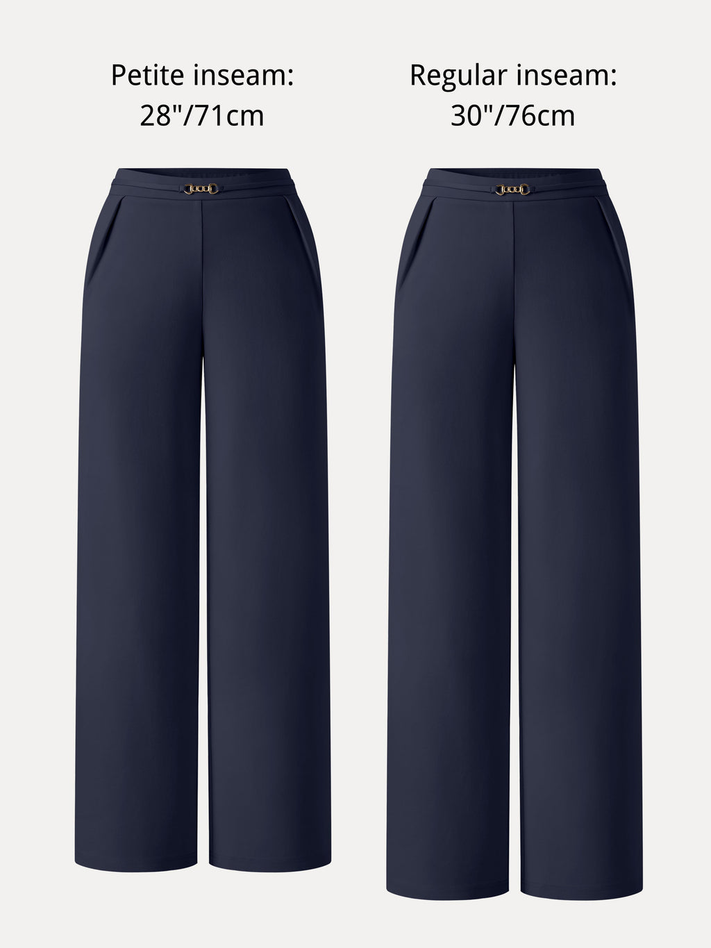 OGLmove Women's Ponte High-Rise Wide-Leg Pants with Pockets