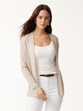 Women's Premium Lyocell-Wool Open-Front Long Sleeve Cardigan