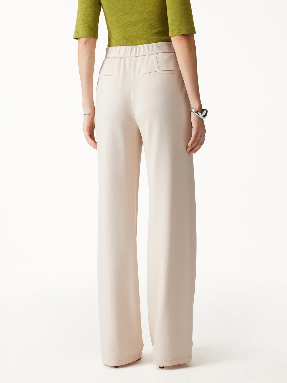 OGLmove Women's Ponte High-Rise Wide-Leg Pants with Pockets